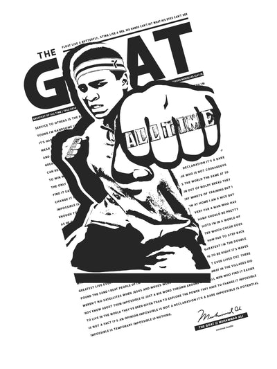 Greatest Of All Time || The GOAT Series || Muhammad Ali || Graphic & Bio Print