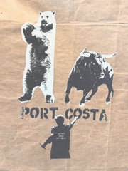 port costa, bear, bull, & artists map t-shirt