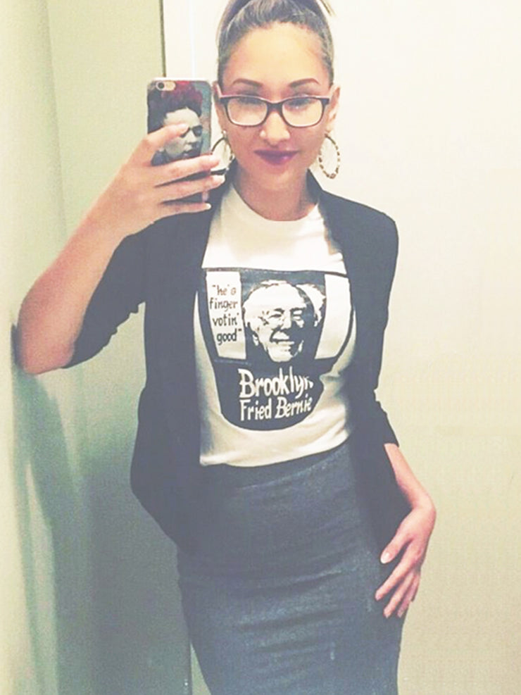 brooklyn fried bernie sanders t-shirt (fitted)