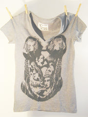 athena & owl, mastectomy tattoo t-shirt (fitted)